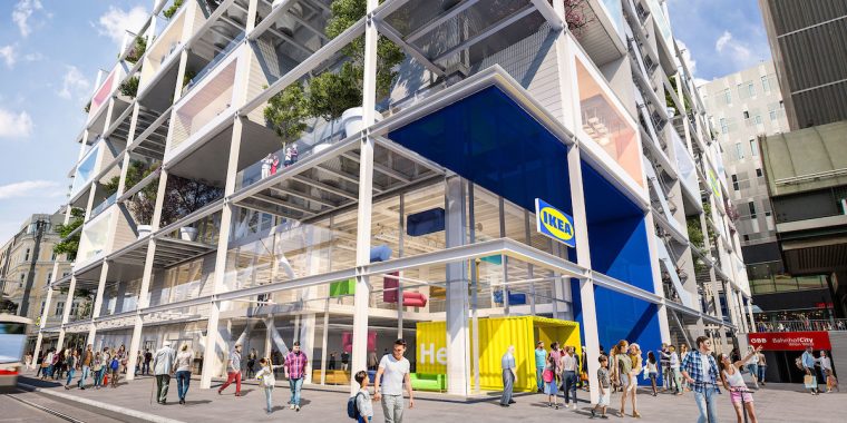 Green in Wien: Ikea baut einen Store komplett ohne Parkplätze