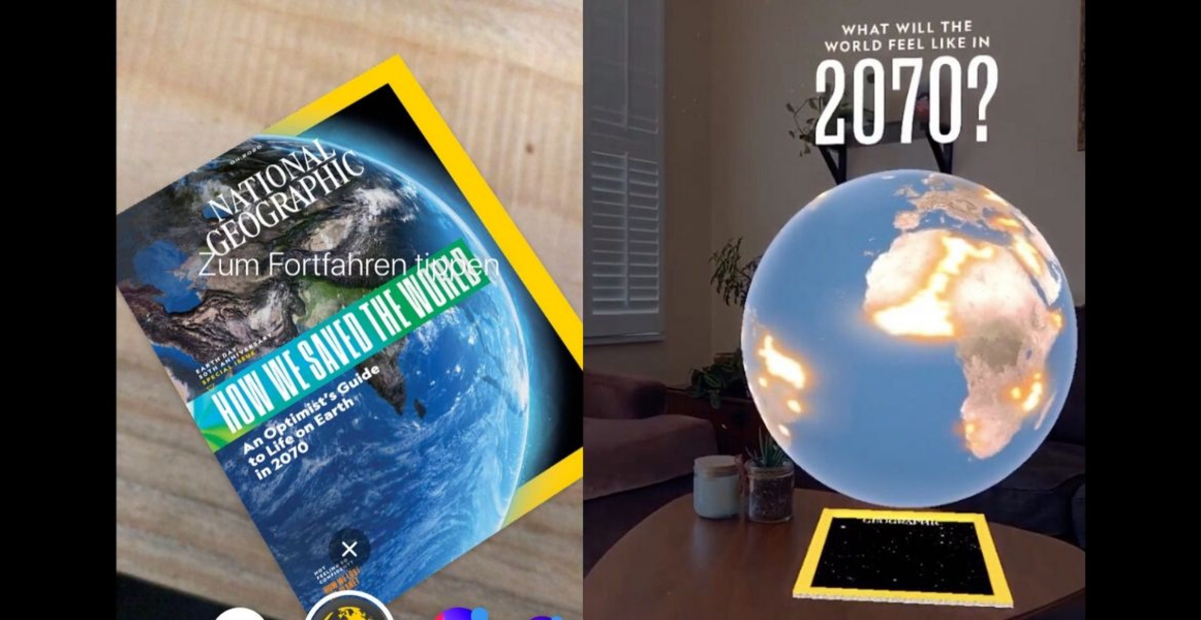 AR erweckt das neue Cover der National Geographic zum Leben