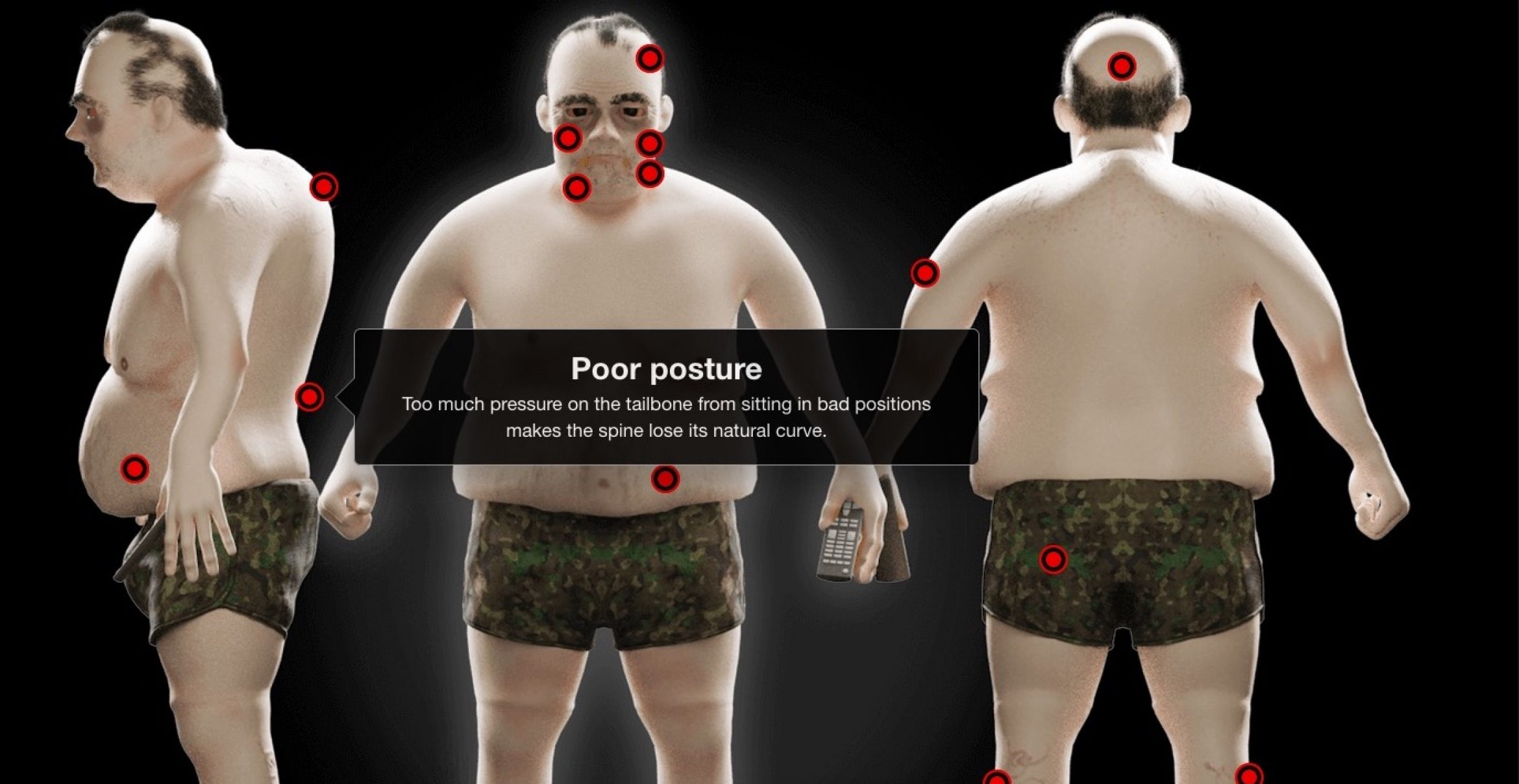 3D-Figuren zeigen, wie sich extremes Bingen auf unseren Körper auswirken kann