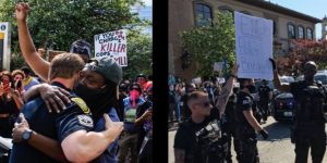 Proteste USA Bilder Solidarität