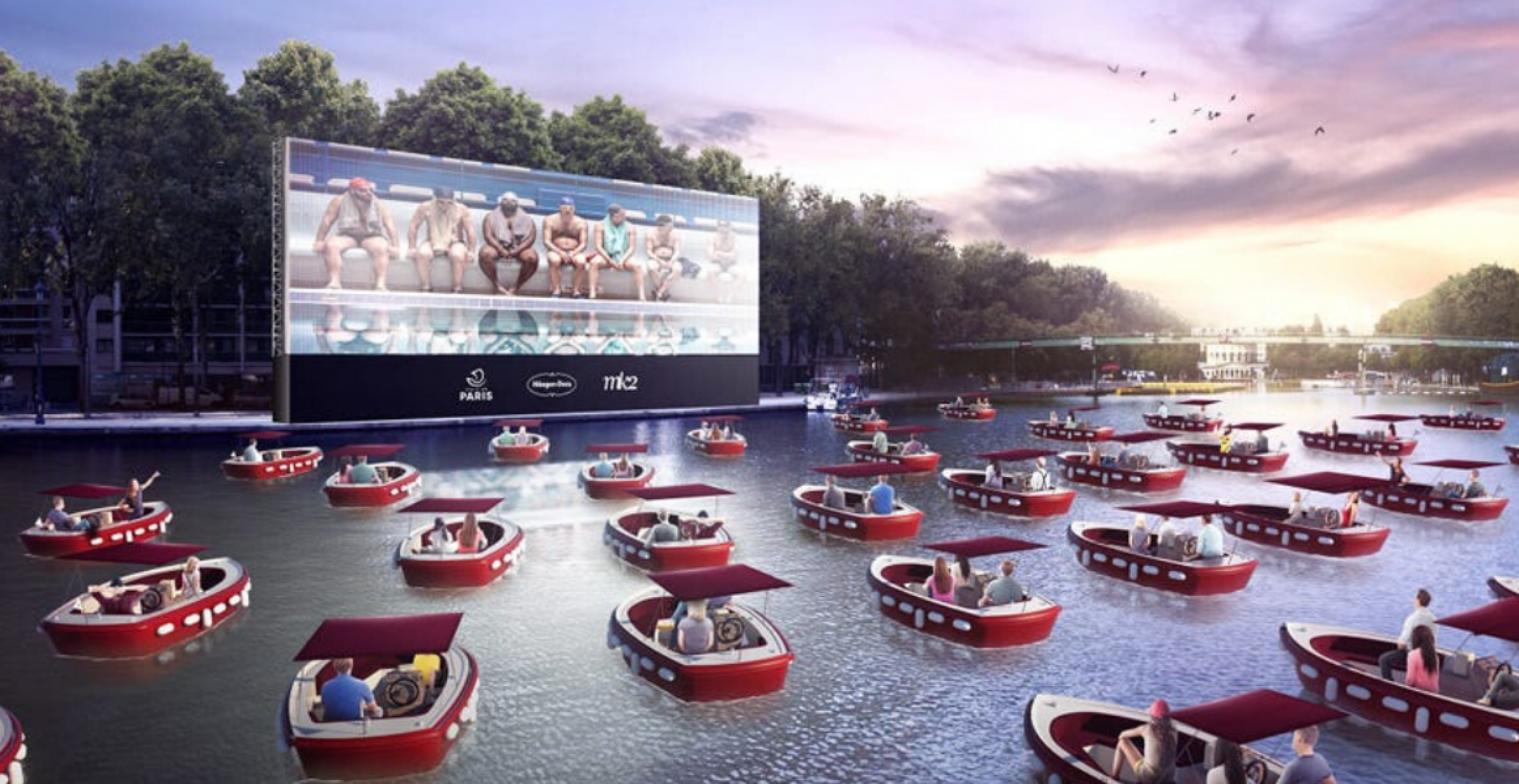 Kino auf dem Wasser: Paris macht das absolut Beste aus Social Distancing