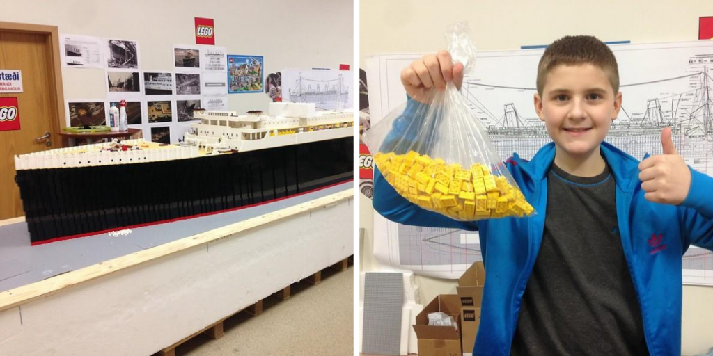Als er zehn Jahre alt war: Isländer baute in 700 Stunden größte Lego-Titanic der Welt
