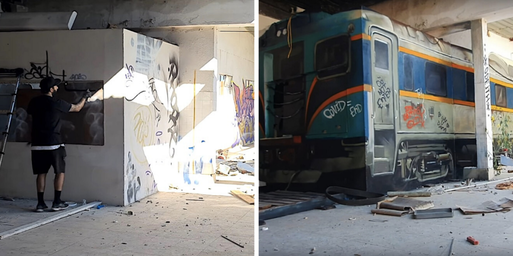 Graffiti-Artist kreiert verblüffende 3D-Wandbilder, die unsere Augen verwirren