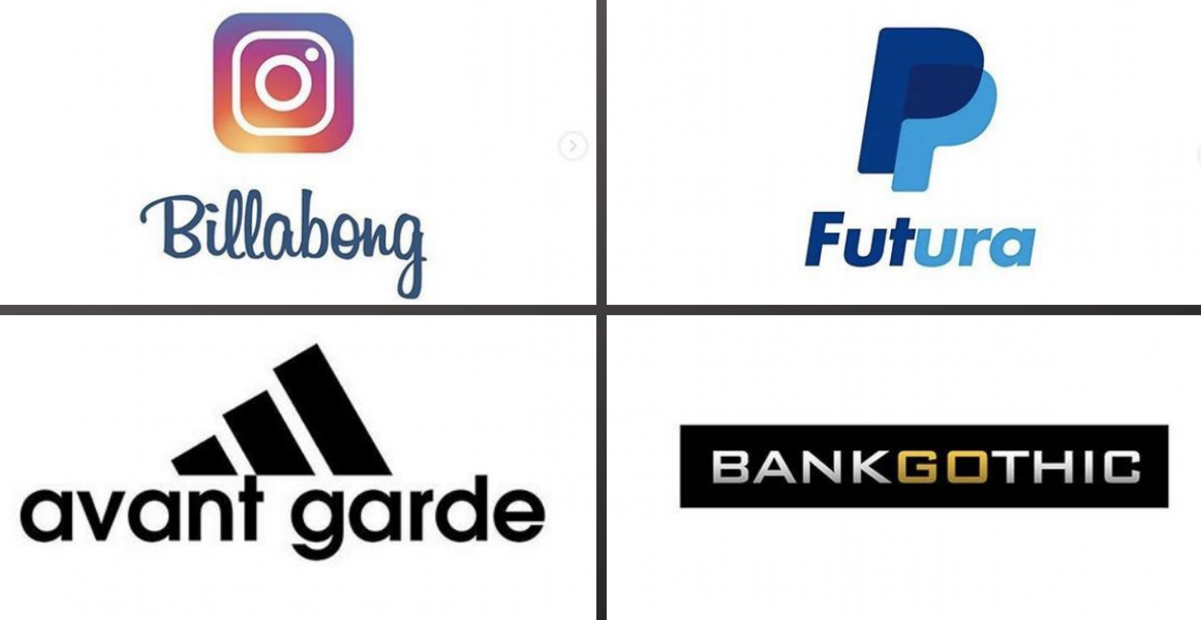 Ein Grafikdesigner analysiert, welcher Font für welches Logo verwendet wurde