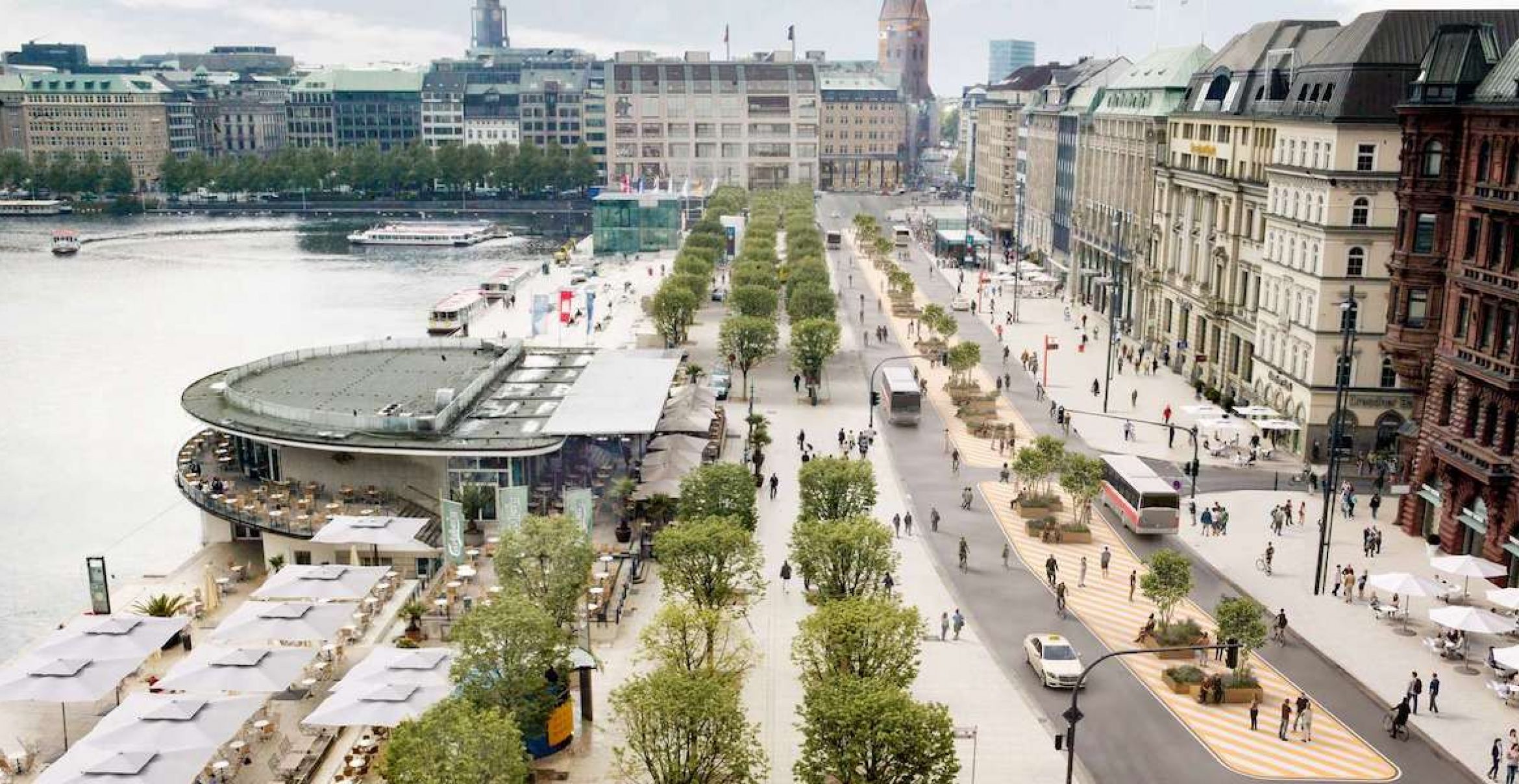 Mobilitätswende: Hamburg macht den Jungfernstieg zur autofreien Zone