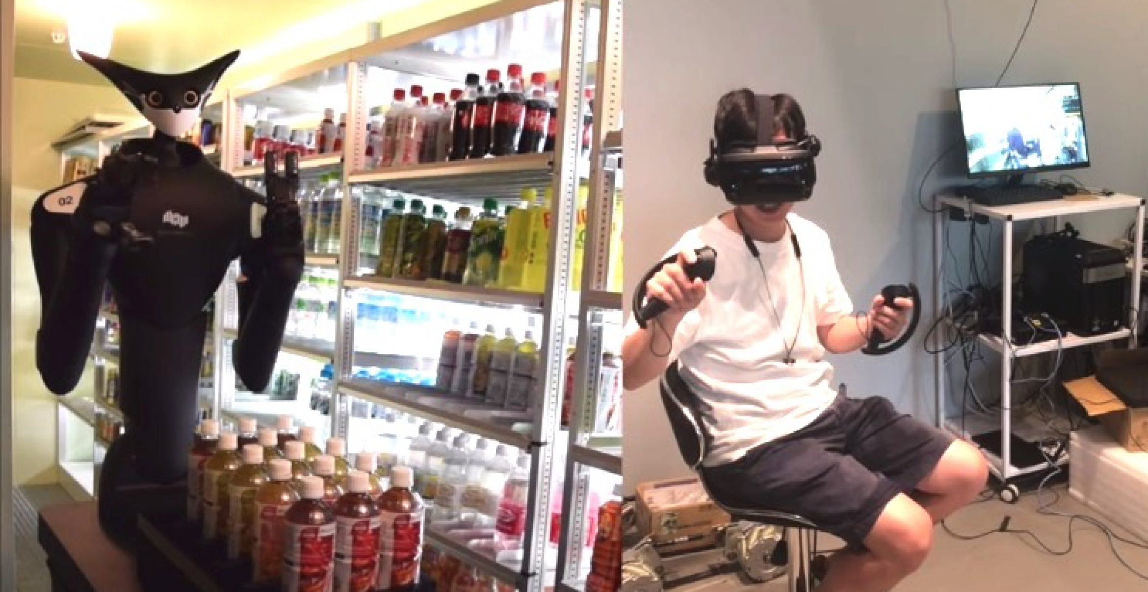 Steuerung via VR: In Supermärkten in Tokyo sollen Roboter die Regale einräumen