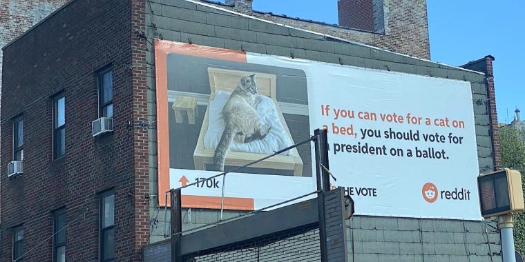 Reddit startet witzige Plakat-Kampagne, um Leute zum Wählen zu animieren