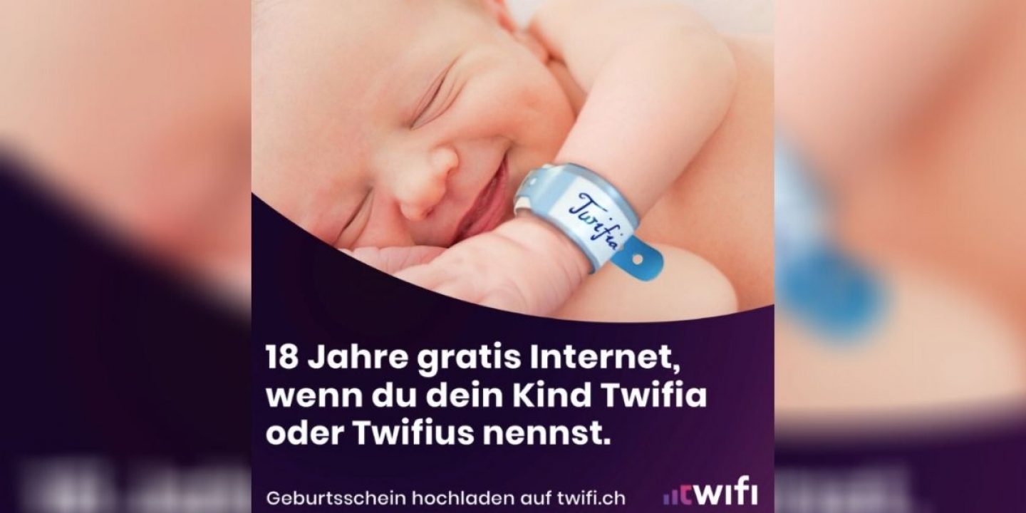 Maximale Kundenbindung: Wer sein Kind nach diesem Internetanbieter benennt, erhält 18 Jahre Internet for free