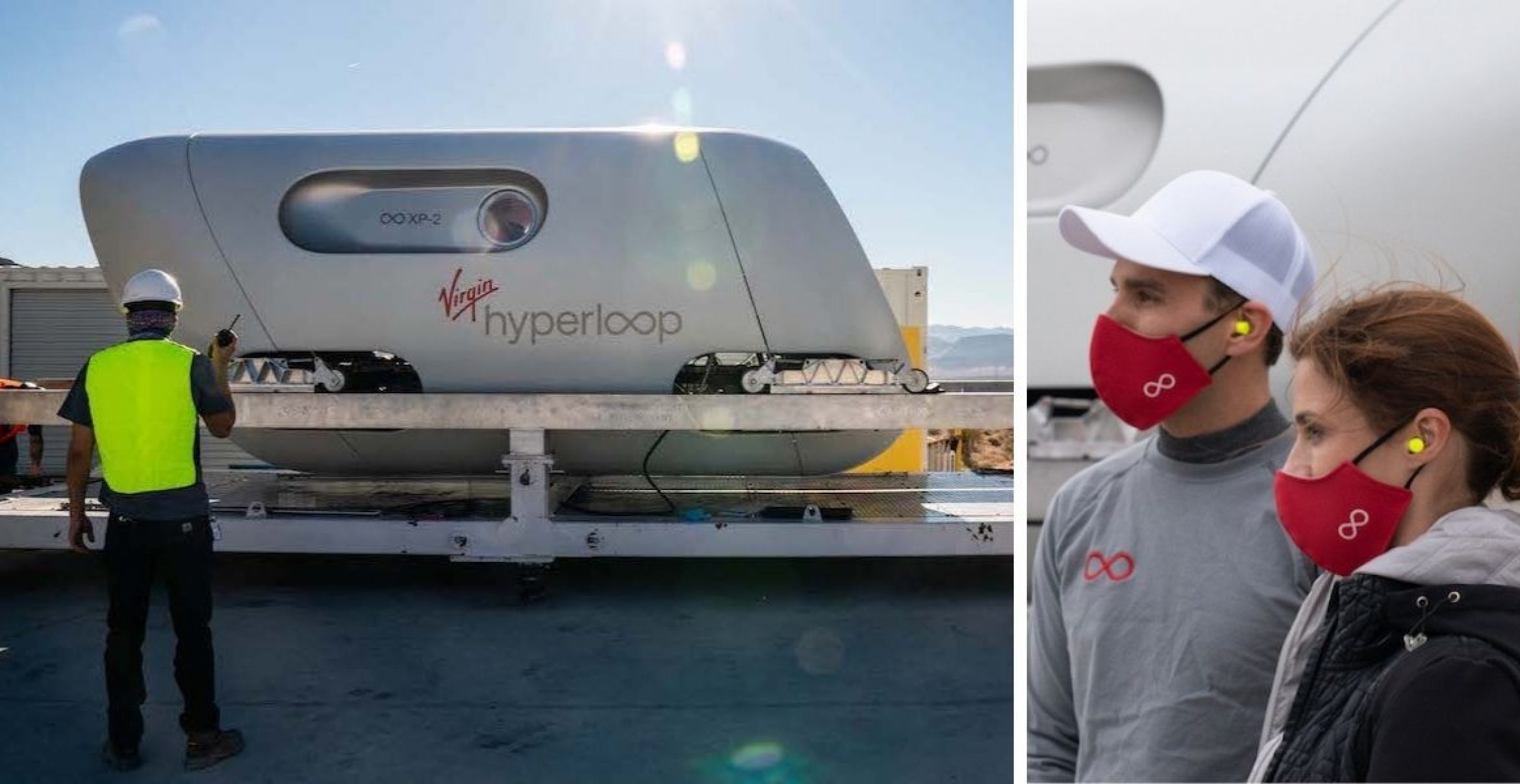 Menschen in Kapseln durch Röhren schießen: Hyperloop besteht erste bemannte Testfahrt