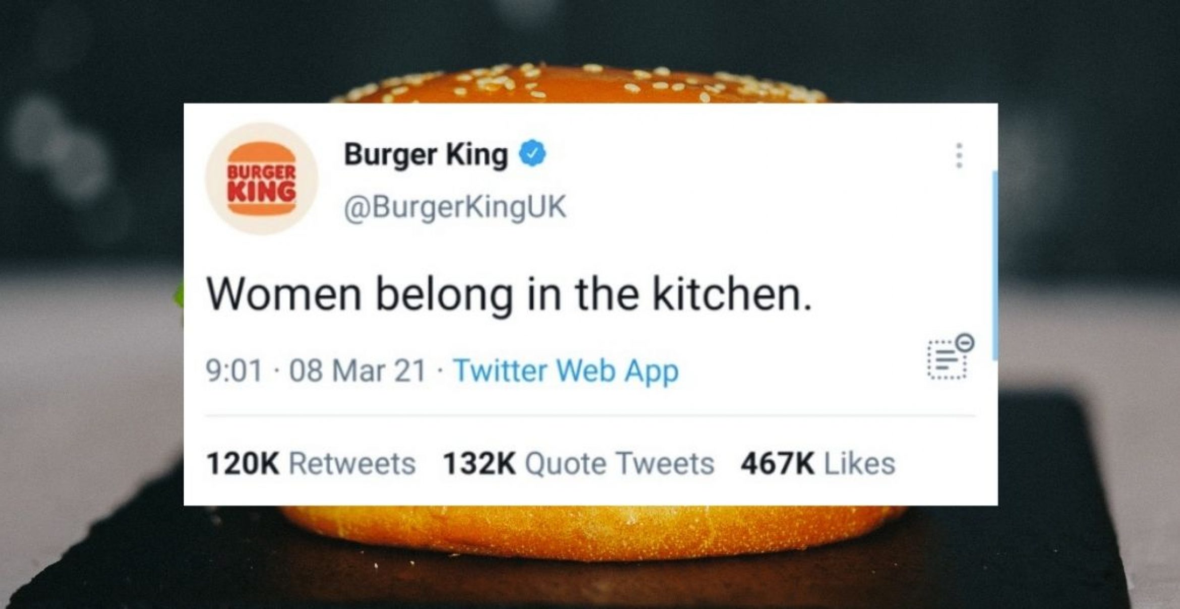 Burger King zeigt am Weltfrauentag, wie Marketing auf Twitter nicht funktioniert
