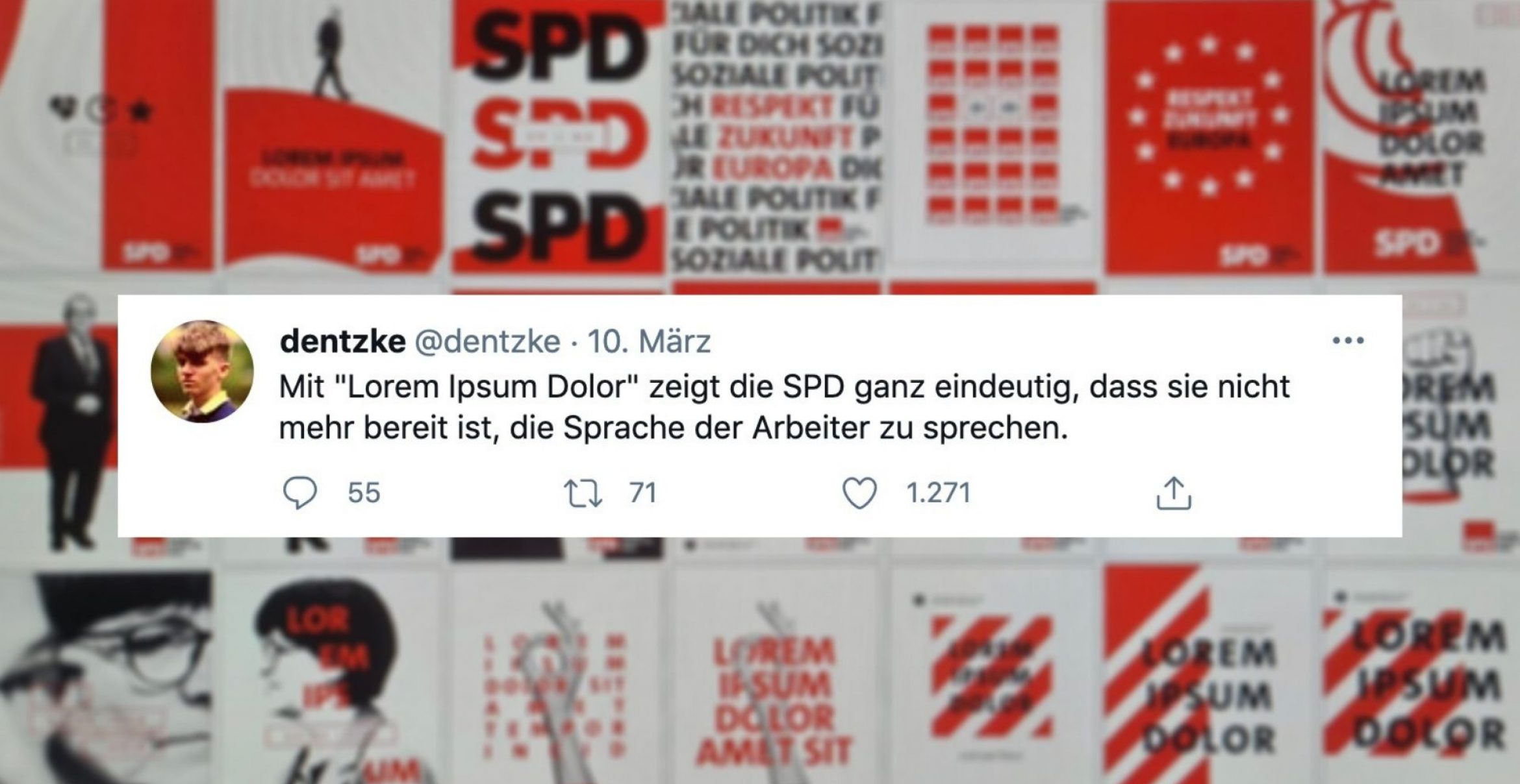 SPD zeigt erste Plakatentwürfe und geht wegen Platzhaltertext viral