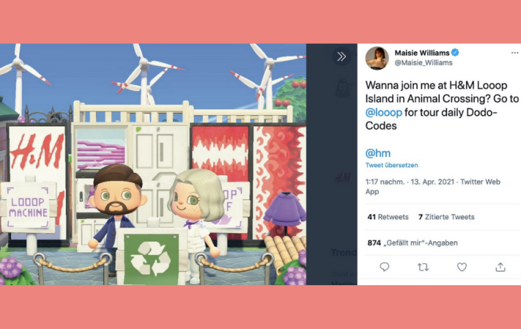 Game of Thrones-Star wirbt in Animal Crossing für recycelte Mode von H&M