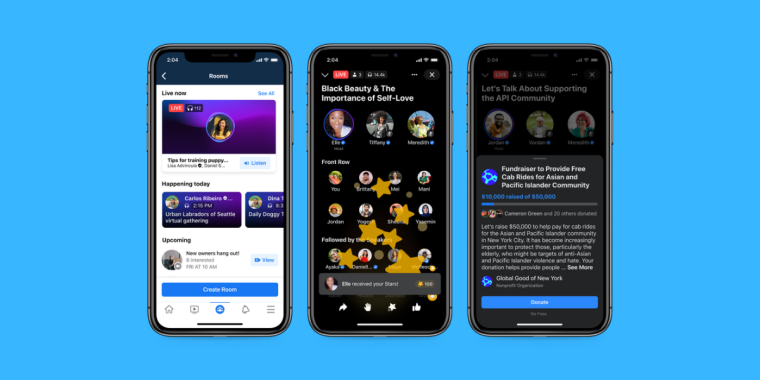 Facebooks Clubhouse-Konkurrenz „Live Audio Rooms“ startet heute in den USA