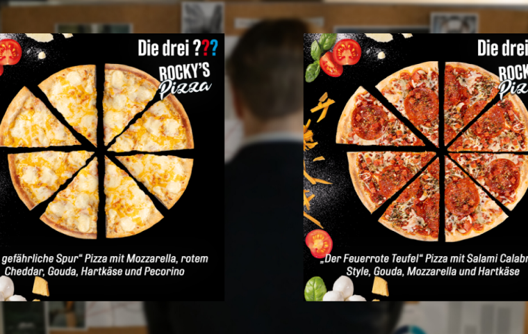 „Die drei ???“ gibt es jetzt als Pizza mit interaktivem Escape-Game