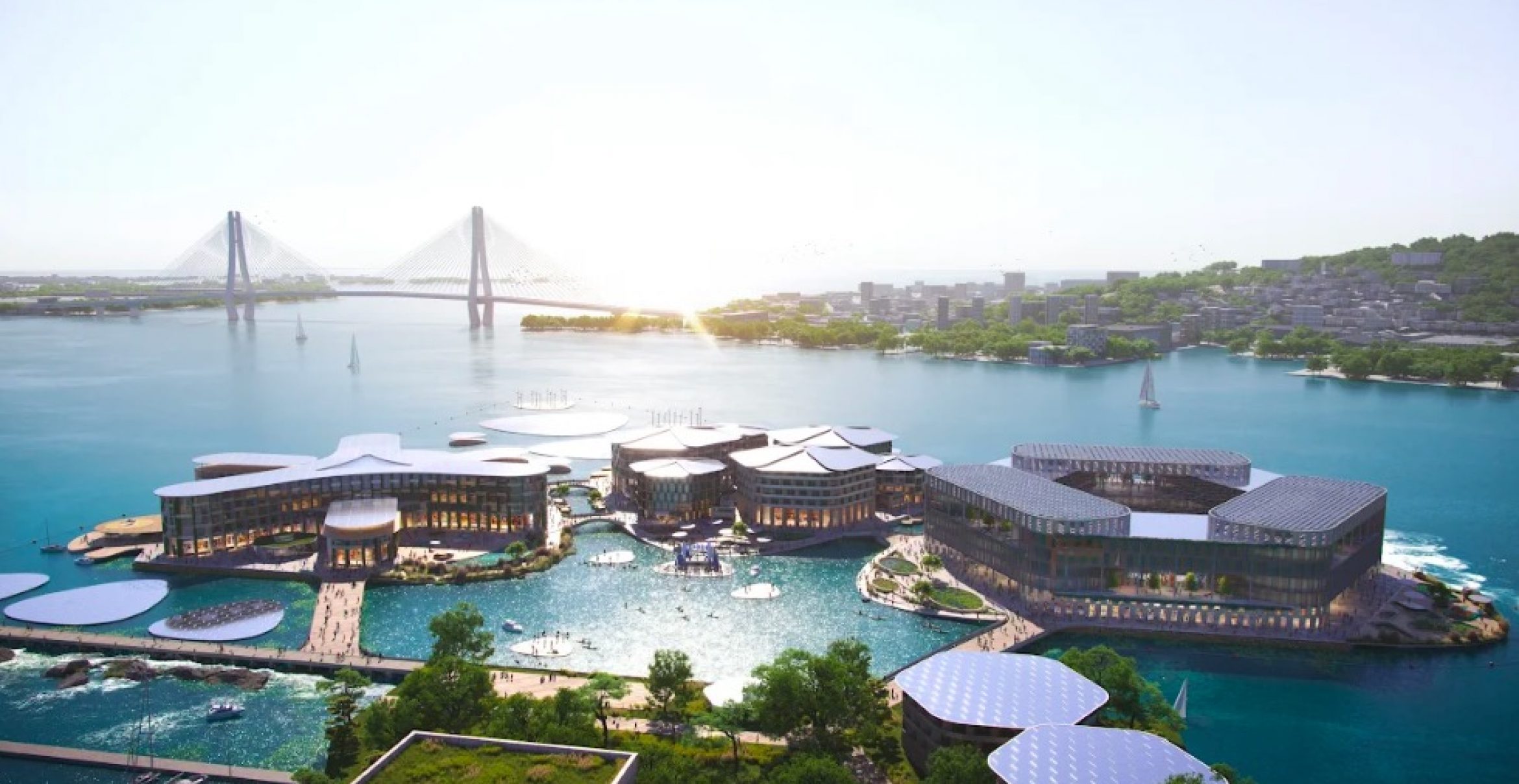 In Südkorea entsteht ein Prototyp für die erste nachhaltige Stadt auf Wasser