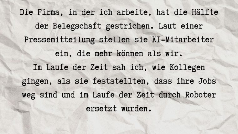 Jobverlust durch KI? Wir haben die KI „Rytr“ eine Geschichte darüber schreiben lassen