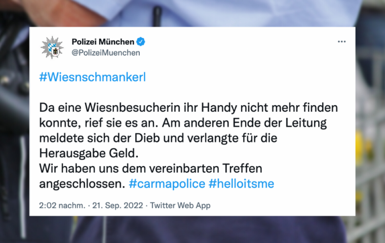 #Wiesnschmankerl: 10 Polizei-Tweets zwischen Cringe und Bierzelt-Humor