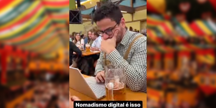 Wiesn-Nachtrag: Mann aus Brasilien macht vor, wie Work-Sauf-Balance geht
