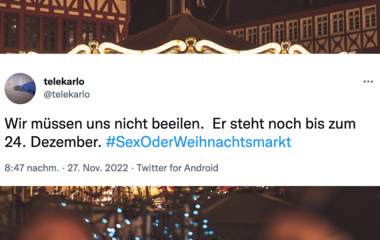 Heißer als Glühwein: 10 Sätze, die man beim Sex und auf dem Weihnachtsmarkt sagen kann