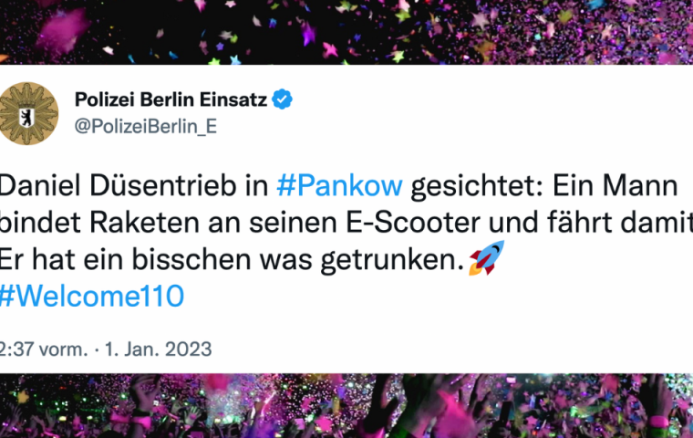 #welcome110: 15 Tweets aus der Silvesternacht in Berlin