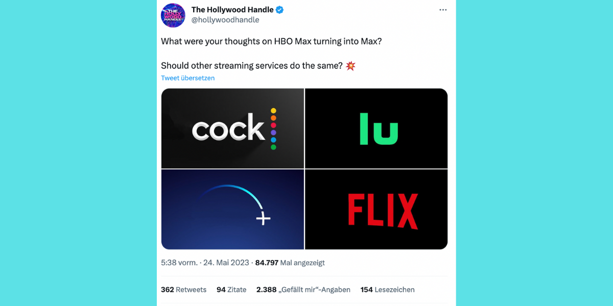 Von HBO Max zu Max und Twitter feiert es gar nicht