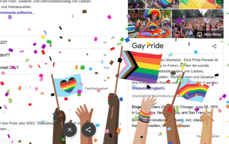 Google Easter-Egg zum Christopher Street Day 2023