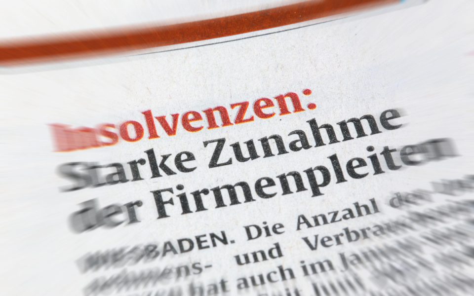 Immer mehr deutsche Firmen melden Insolvenz an