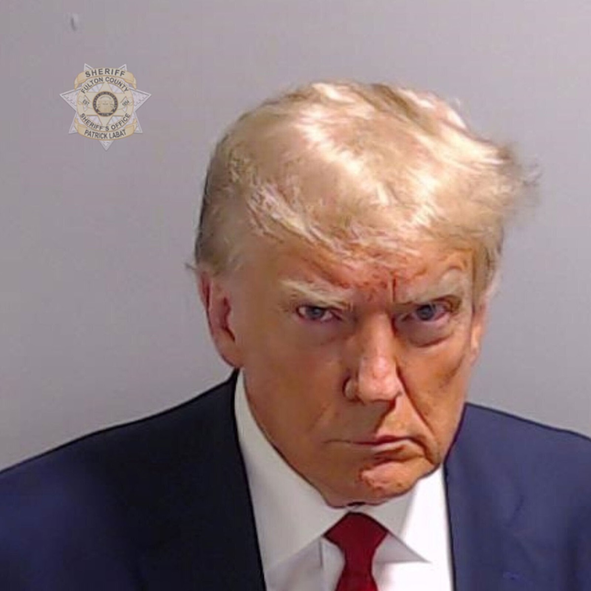 Der berühmte Mugshot von Donald Trump