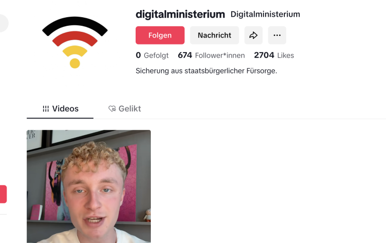 TikTok-Taktik oder Trollerei? Charles Bahr und das @digitalministerium