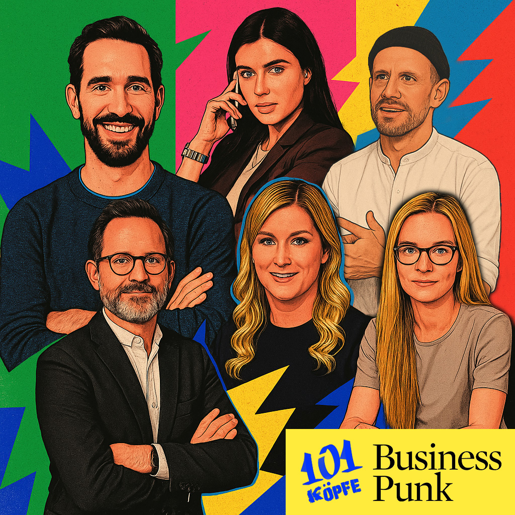 101 Köpfe von BusinessPunk (v.l.n.r.): Jens Polomski, Leo Mathilde Eberlin, Johannes Scholz, Sebastian Romanus, Christine Marhofer, Tatja Kiel