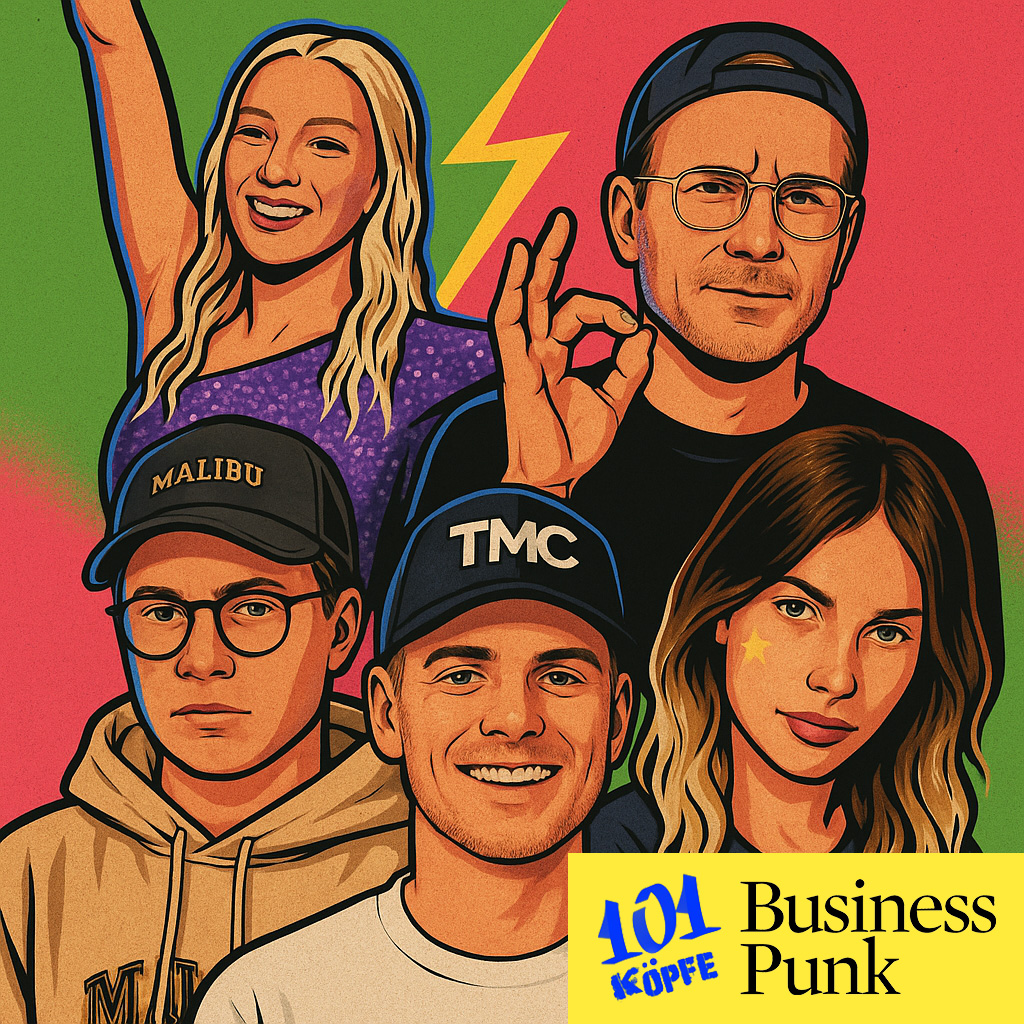101 Köpfe von BusinessPunk (v.l.n.r.): Snirin David, Holle, Alex Acht, David "Dave" Henrichs, Zsá Zsá