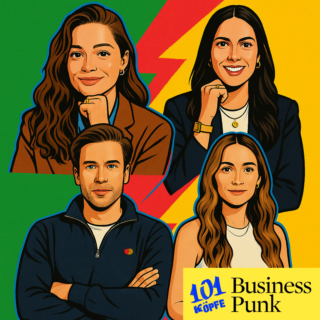 101 Köpfe von BusinessPunk (v.l.n.r.): Julie Lepique, Julia Römer, Jan-Henri Kalinowski, Lili Radu