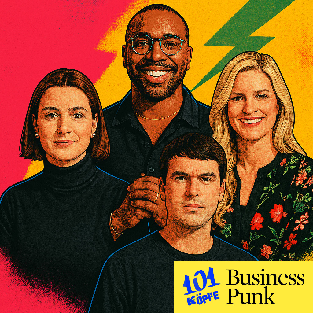 101 Köpfe von BusinessPunk (v.l.n.r.): Lili Vogelsang, Cephas Ndubueze, Henrike Luszick, Leander Kirschner