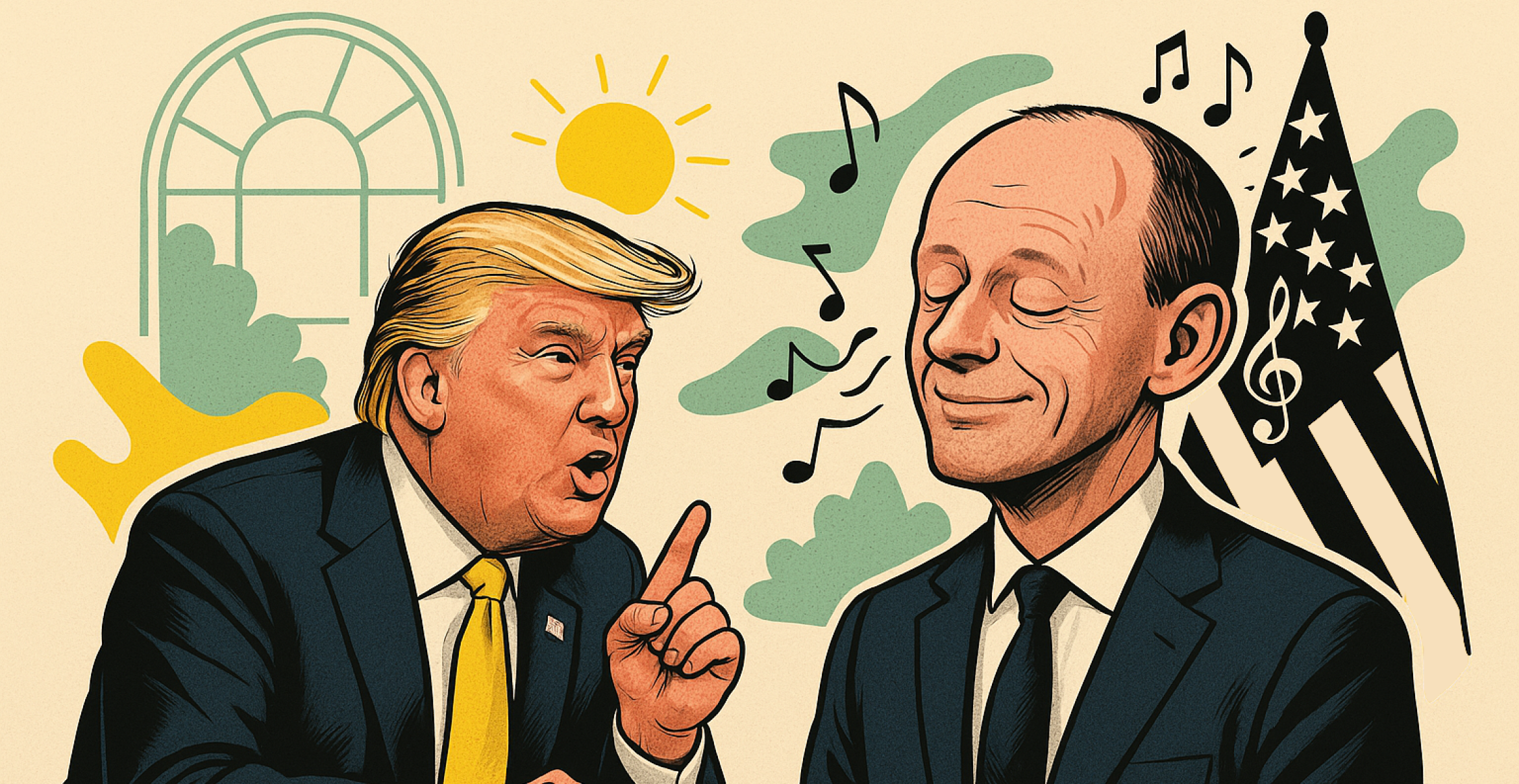 Trump labert, Merz lauscht: Harmonie und „Alle haben Eier!“