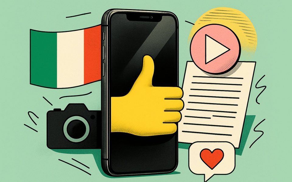 Italiens Regulierung stuft große Content Creator wie Fernsehsender ein.