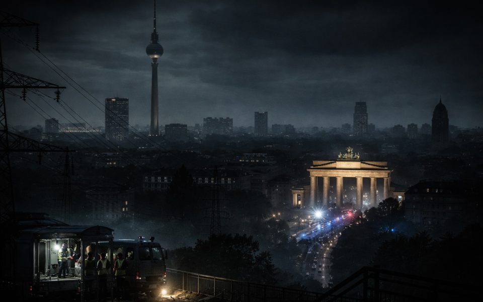 Symbolisierter Stromausfall in Berlin.