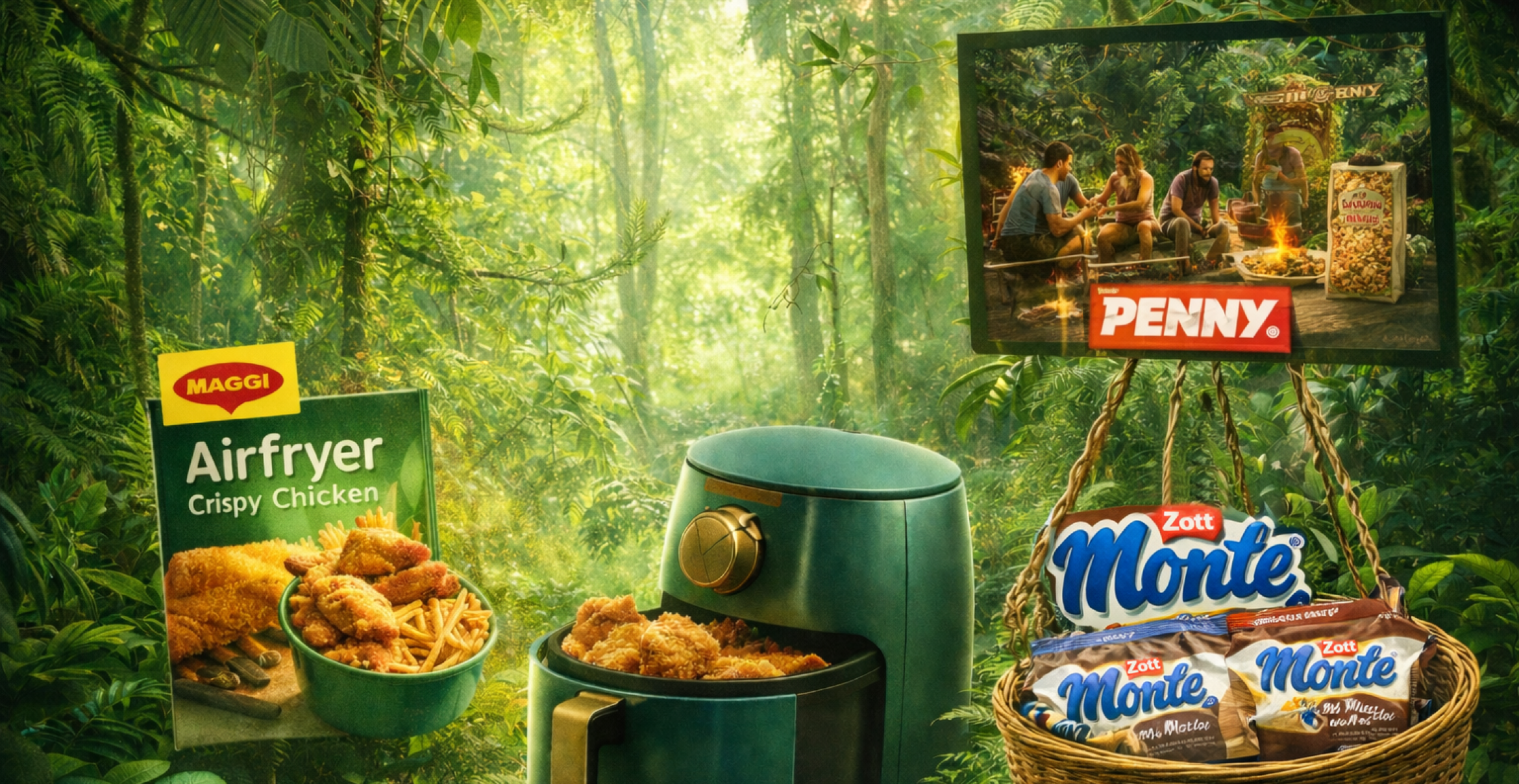 TV als Werbewiese: So hypen MAGGI, Monte & PENNY das Dschungelcamp