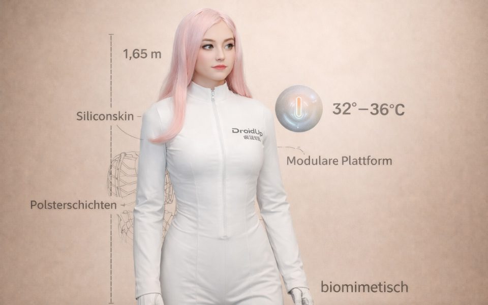 Symbolbild: Moya als neuer humanoider Robotor mit Silikonhaut.