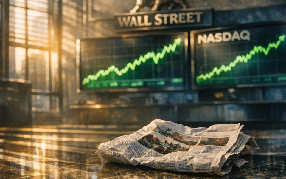 Börsenmonitor zeigt steigende DAX- und Nasdaq-Kurse trotz Kriegsschlagzeilen im Vordergrund