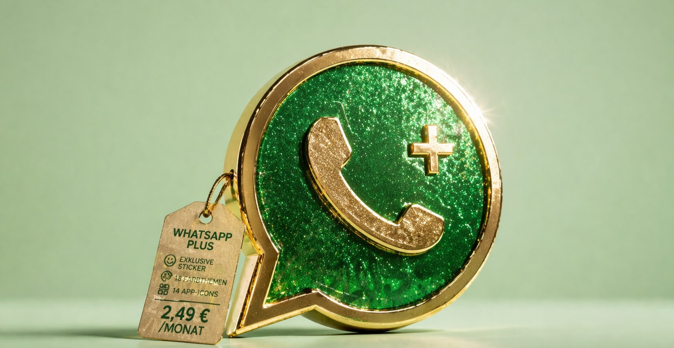 WhatsApp Plus: Meta monetarisiert Glitzer-Icons für 2,49 Euro