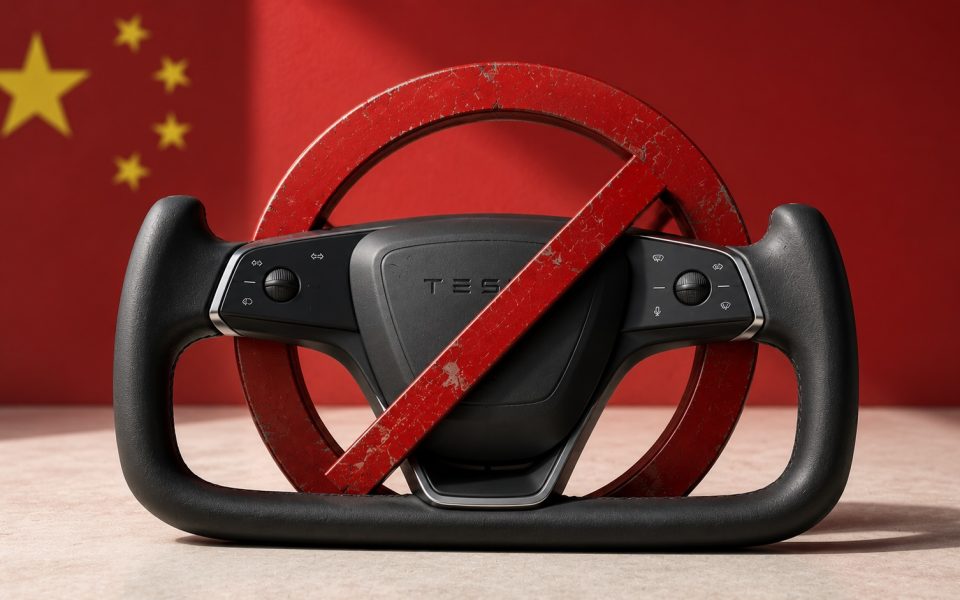 Das Tesla-Yoke ist in China ab 2027 wegen Sicherheitsrisiken verboten.