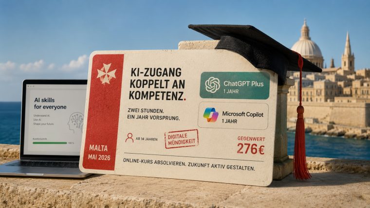 Herr Merz, so geht KI-Bildung: Malta schenkt Bürgern ChatGPT Plus nach KI-Kurs