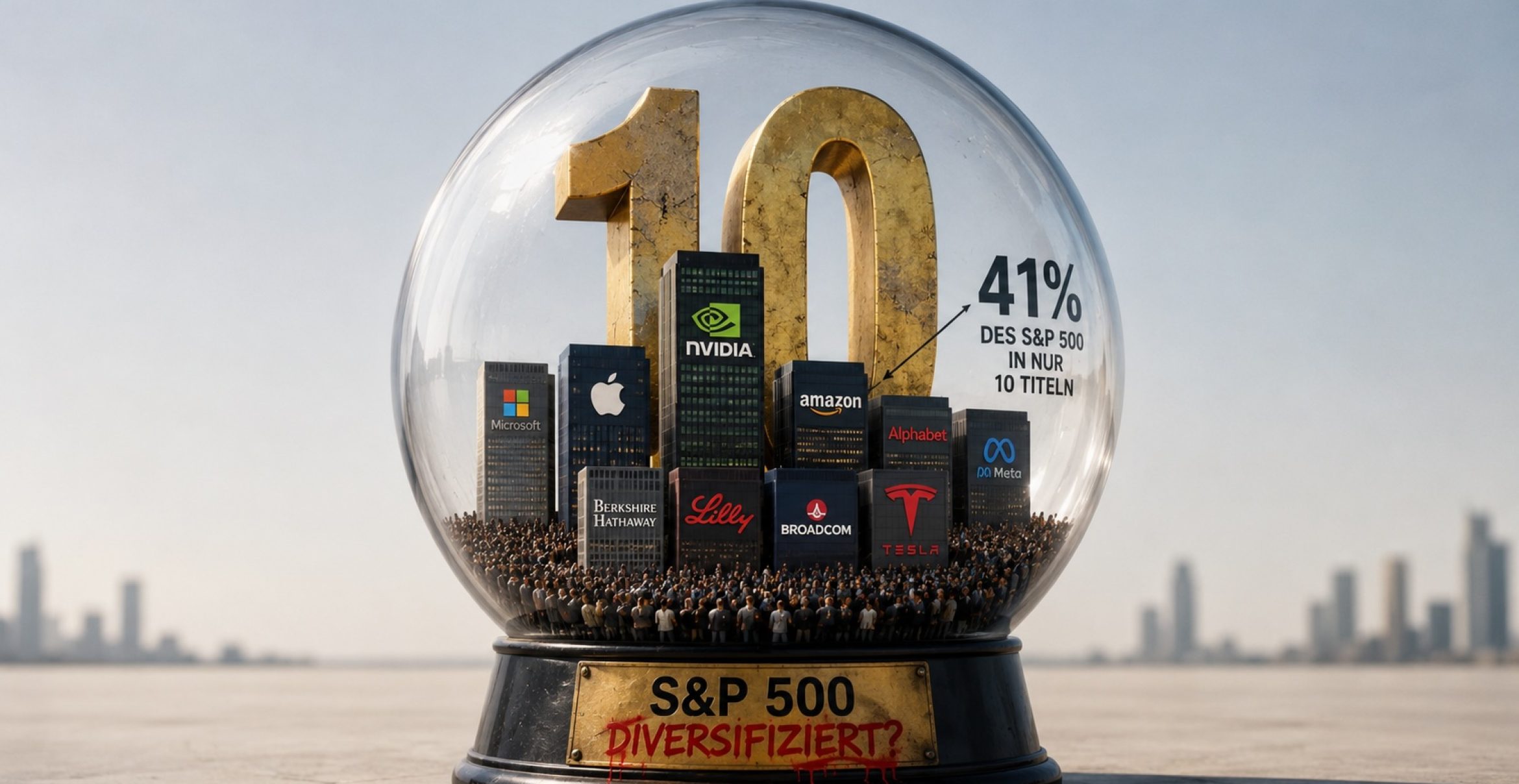 ETF-Risiko S&P 500: 41 Prozent stecken in nur zehn Aktien – die Alternativen