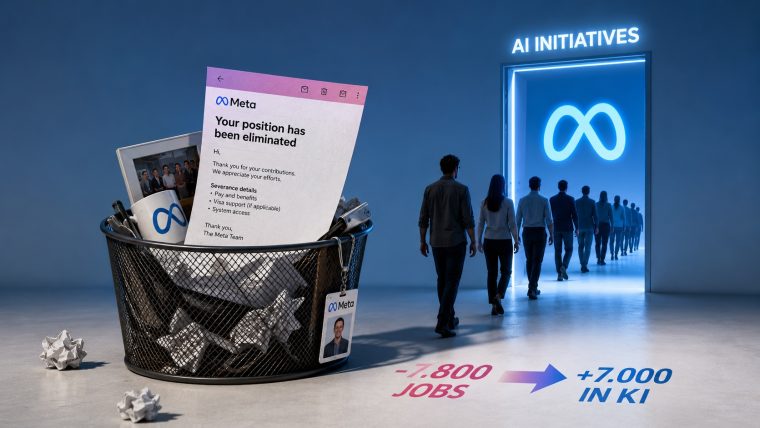 Metas kalte Entlassungs-Mail: 7.800 Jobs weg, geopfert für KI-Traum