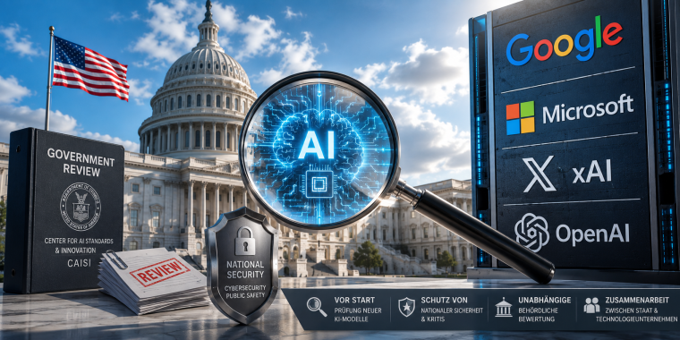 USA verschärfen KI-Kontrolle: Google, Microsoft und xAI öffnen ihre Modelle