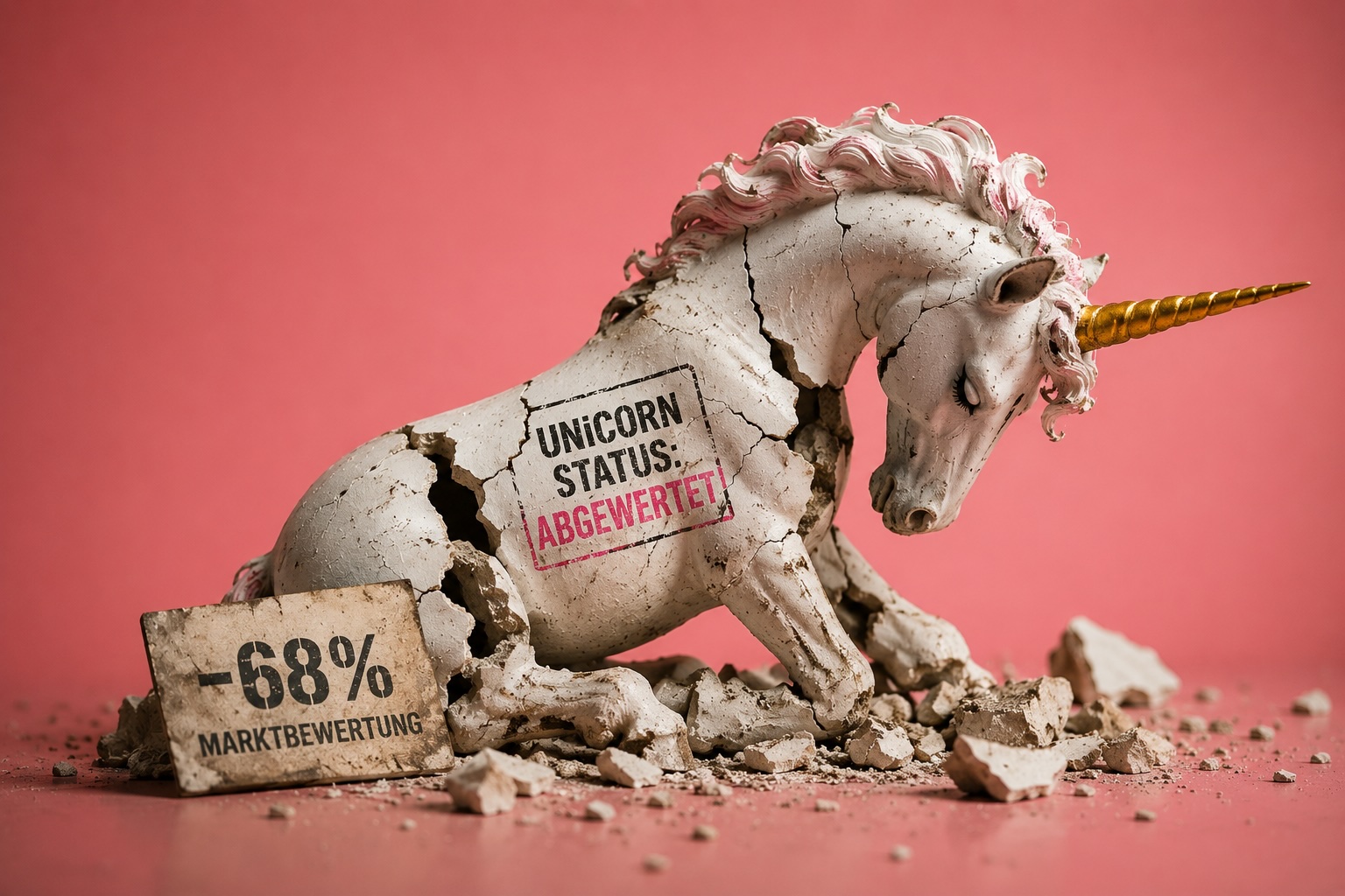 Abgewerteter Einhornstatus in Trümmern
