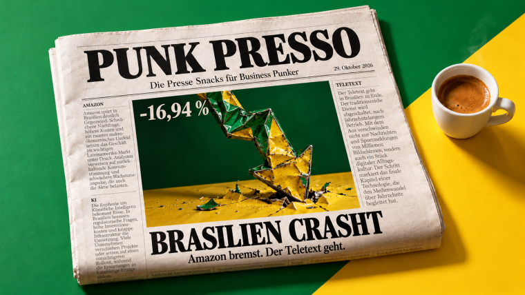 Punk Presso: Brasilien crasht, Amazon bremst, der Teletext geht