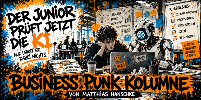 Die KI macht Karriere. Der Junior schaut zu.